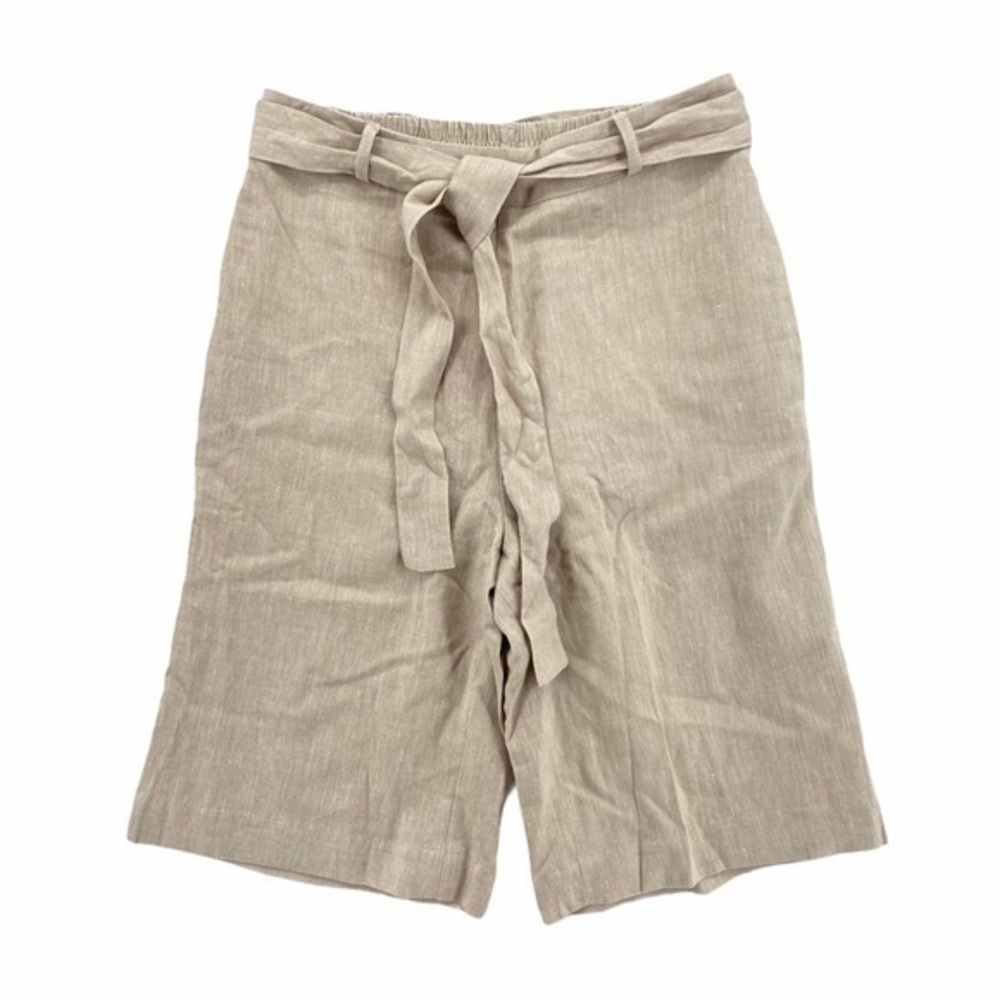 Coldwater Creek‎ Linen Belted Wide Leg Long Shorts